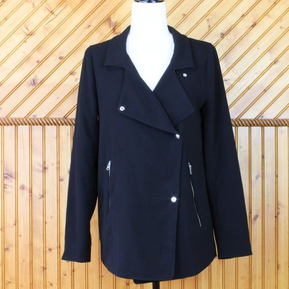 Aritzia Wilfred Mayet Jacket Black Utility Zipper Pockets Small Spring Fall D164 - Picture 2 of 9